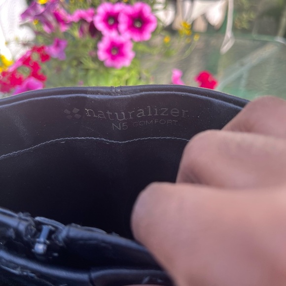 Naturalizer N5 Comfort Boba Black Below Knee High Heeled Boots SZ: 7 w/ Shoe Box - Picture 9 of 12